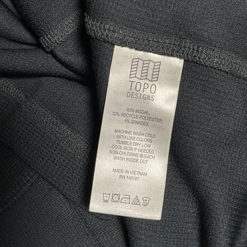 NWT Topo Designs Global Waffle Hoodie Black Long Sleeve Size M Mid Layer - Picture 10 of 12